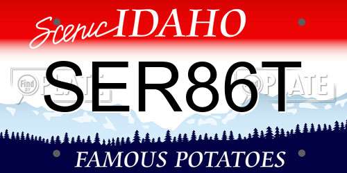 SER86T Idaho License Plate