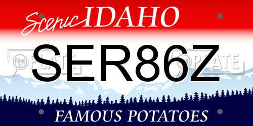 SER86Z Idaho License Plate