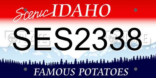 SES2338 Idaho License Plate