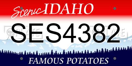 SES4382 Idaho License Plate