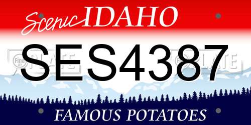SES4387 Idaho License Plate