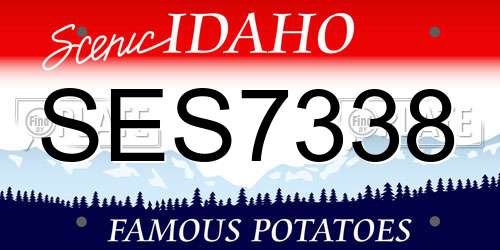 SES7338 Idaho License Plate