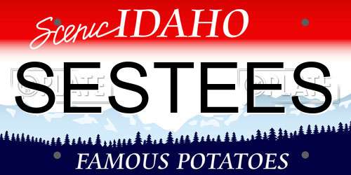 SESTEES Idaho License Plate