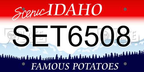 SET6508 Idaho License Plate