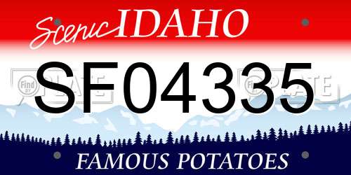 SF04335 Idaho License Plate