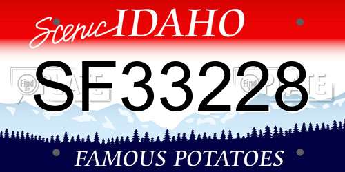 SF33228 Idaho License Plate