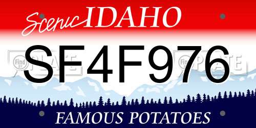 SF4F976 Idaho License Plate
