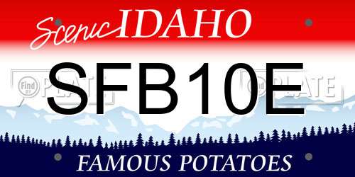 SFB10E Idaho License Plate