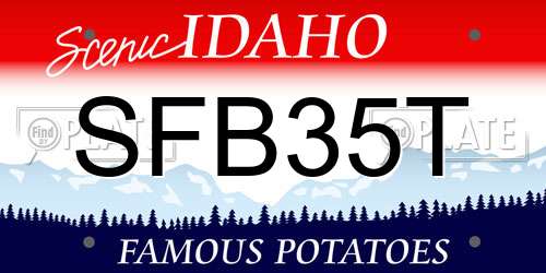 SFB35T Idaho License Plate