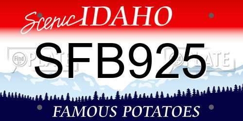 SFB925 Idaho License Plate