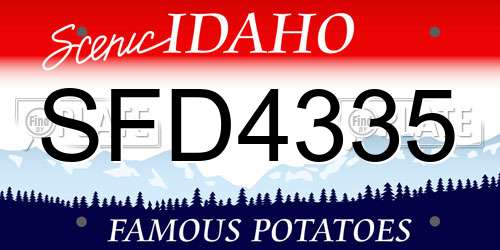 SFD4335 Idaho License Plate