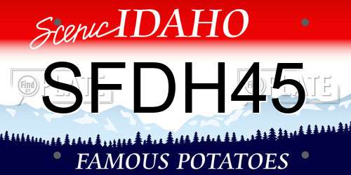 SFDH45 Idaho License Plate