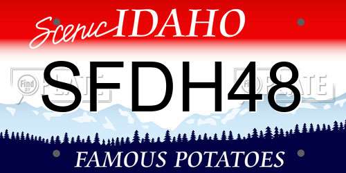 SFDH48 Idaho License Plate