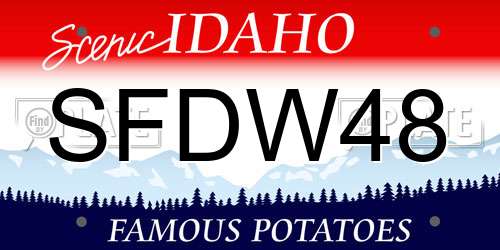 SFDW48 Idaho License Plate