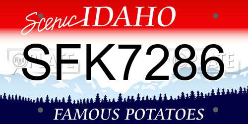 SFK7286 Idaho License Plate