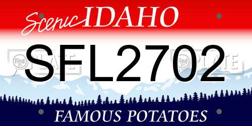 SFL2702 Idaho License Plate