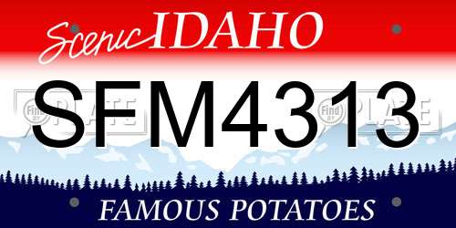 SFM4313 Idaho License Plate