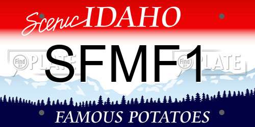 SFMF1 Idaho License Plate