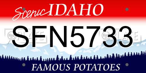 SFN5733 Idaho License Plate