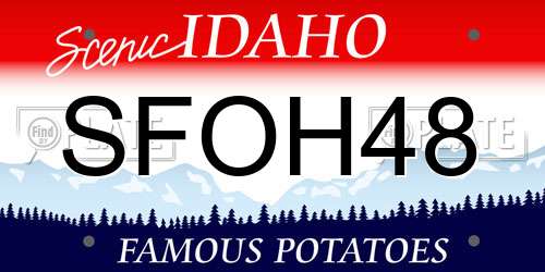 SFOH48 Idaho License Plate