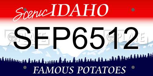 SFP6512 Idaho License Plate