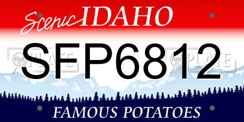 SFP6812 Idaho License Plate