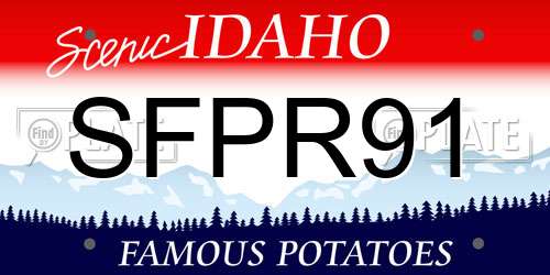 SFPR91 Idaho License Plate