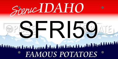 SFRI59 Idaho License Plate