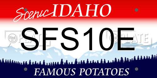 SFS10E Idaho License Plate