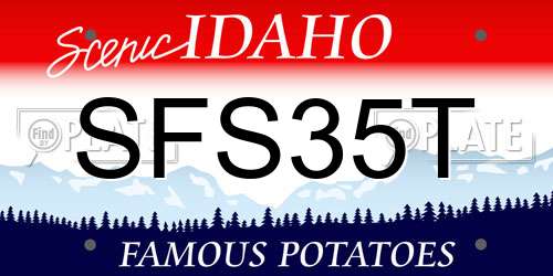SFS35T Idaho License Plate
