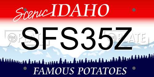 SFS35Z Idaho License Plate