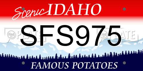 SFS975 Idaho License Plate