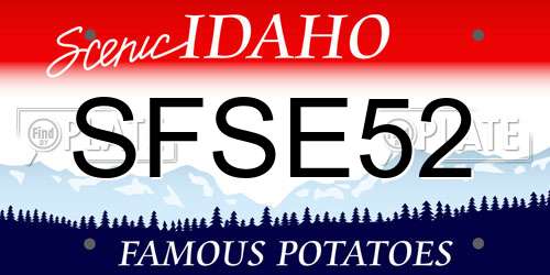 SFSE52 Idaho License Plate