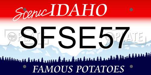 SFSE57 Idaho License Plate