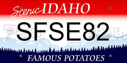 SFSE82 Idaho License Plate
