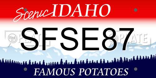 SFSE87 Idaho License Plate