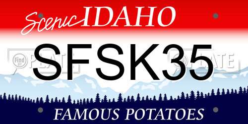 SFSK35 Idaho License Plate