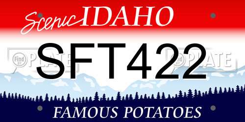 SFT422 Idaho License Plate