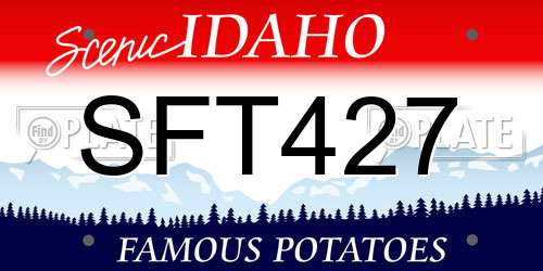 SFT427 Idaho License Plate