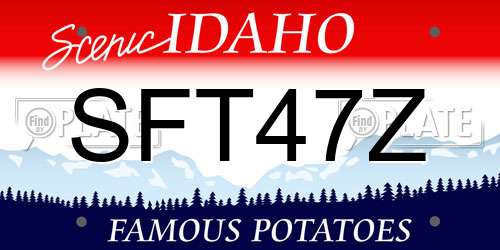 SFT47Z Idaho License Plate