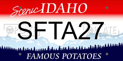 SFTA27 Idaho License Plate