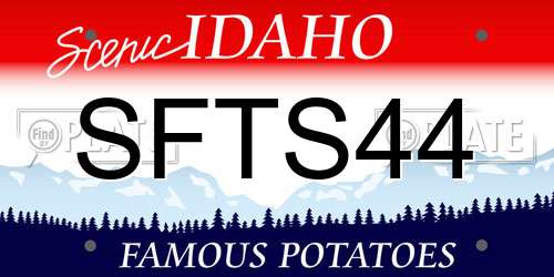 SFTS44 Idaho License Plate