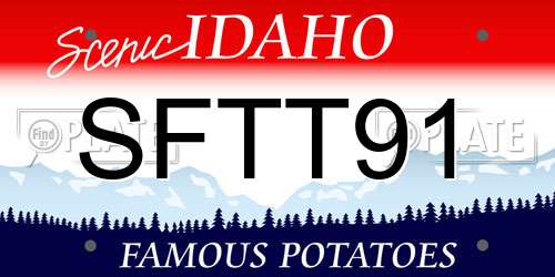 SFTT91 Idaho License Plate