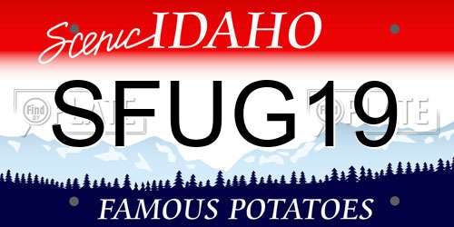SFUG19 Idaho License Plate