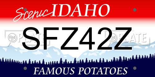 SFZ42Z Idaho License Plate
