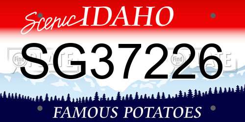 SG37226 Idaho License Plate