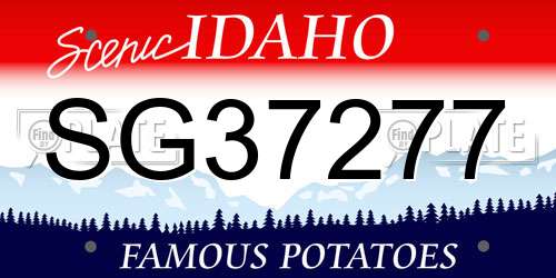 SG37277 Idaho License Plate