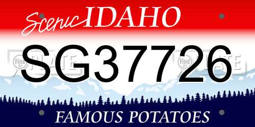 SG37726 Idaho License Plate