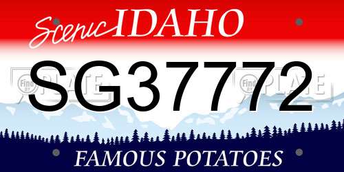 SG37772 Idaho License Plate