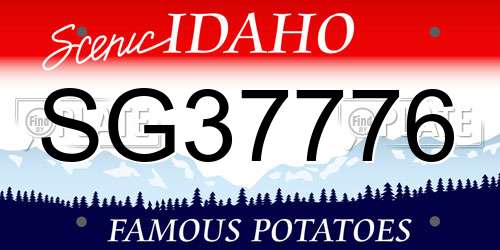 SG37776 Idaho License Plate